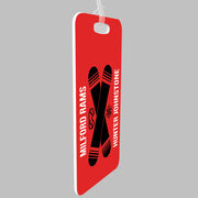 Snowboarding Bag/Luggage Tag - Personalized Text with Crossed Boards