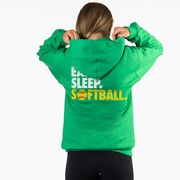 Softball Hooded Sweatshirt - Eat. Sleep. Softball (Back Design)