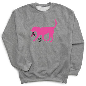 Soccer Crewneck Sweatshirt - Sasha the Soccer Dog
