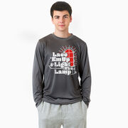 Hockey Long Sleeve Performance Tee - Lace 'Em Up And Light The Lamp