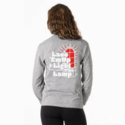 Hockey Tshirt Long Sleeve - Lace 'Em Up And Light The Lamp (Back Design)