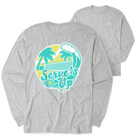 Tennis Tshirt Long Sleeve - Serve's Up (Back Design)