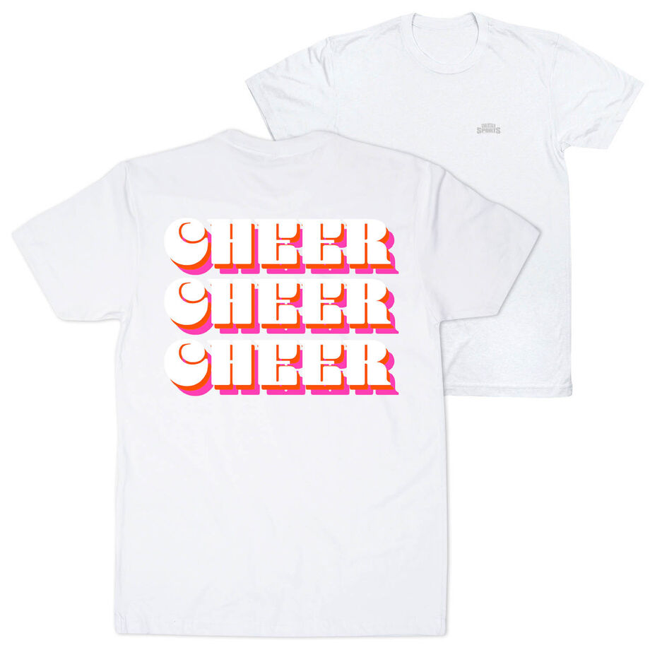Cheerleading Short Sleeve T-Shirt - Retro Cheer (Back Design)