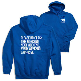 Girls Lacrosse Hooded Sweatshirt - All Weekend Lacrosse (Back Design) 