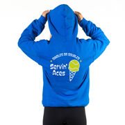 Tennis Hooded Sweatshirt - Servin' Aces (Back Design)