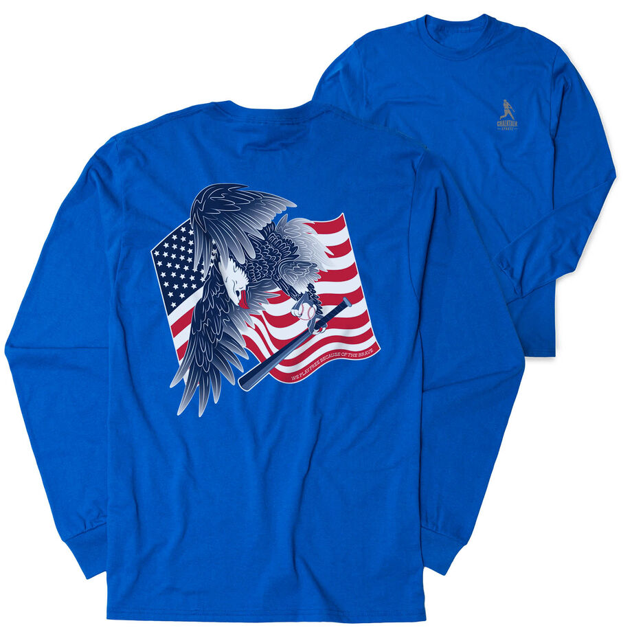 Baseball Tshirt Long Sleeve - Baseball Eagle (Back Design)