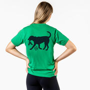 Soccer Short Sleeve T-Shirt - Spot The Soccer Dog (Back Design)