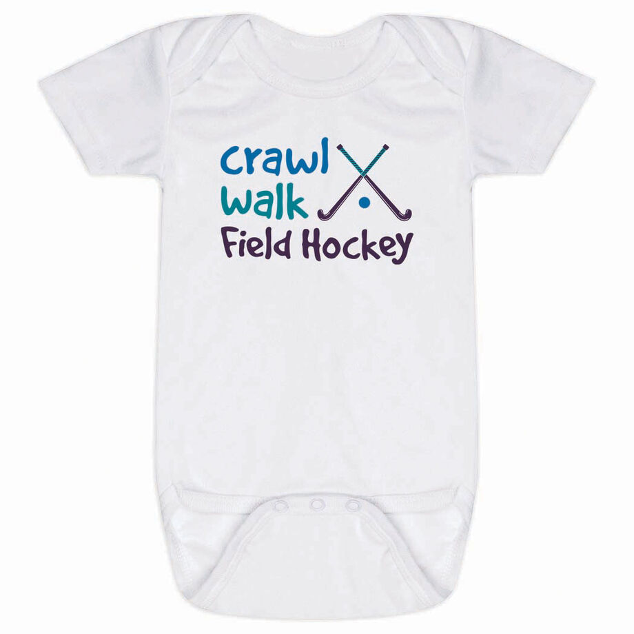 Field Hockey Baby One-Piece - Crawl Walk Field Hockey