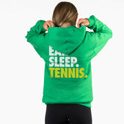 Tennis Hooded Sweatshirt - Eat. Sleep. Tennis. (Back Design)