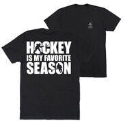 Hockey Short Sleeve T-Shirt - Hockey Is My Favorite Season (Back Design)