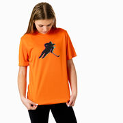 Hockey Short Sleeve Performance Tee - Hockey Girl Glitch