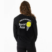 Tennis Tshirt Long Sleeve - Servin' Aces (Back Design)
