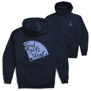 Softball Hooded Sweatshirt - Good Girls Steal (Back Design)