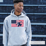 Hockey Hooded Sweatshirt - Patriotic Hockey