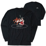 Wrestling Tshirt Long Sleeve - Wrestling Reindeer (Back Design)