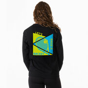 Tennis Tshirt Long Sleeve - Let's Raise A Racket (Back Design)