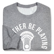 Guys Lacrosse Crewneck Sweatshirt - I'd Rather Be Playing Lacrosse