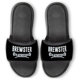 Guys Lacrosse Repwell&reg; Slide Sandals - Personalized Team Name with Sticks