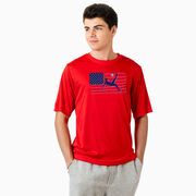 Soccer Short Sleeve Performance Tee - Guys Soccer Land That We Love