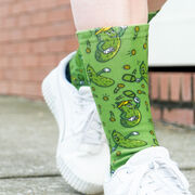 Pickleball Graphic Flex Mid-Calf Socks - Big Dill