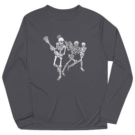 Guys Lacrosse Long Sleeve Performance Tee - Skeleton Offense
