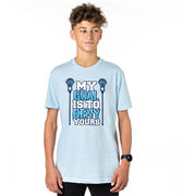 Guys Lacrosse Short Sleeve T-Shirt - My Goal Is To Deny Yours