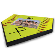 Softball Home Plate Plaque - Horizontal Photo