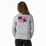 Hockey Tshirt Long Sleeve - Patriotic Hockey (Back Design)