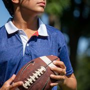 Football Short Sleeve Polo Shirt - Iconic Patriotic