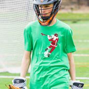 Guys Lacrosse Short Sleeve T-Shirt - Santa Laxer