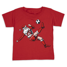 Soccer Toddler Short Sleeve Shirt - Soccer Santa