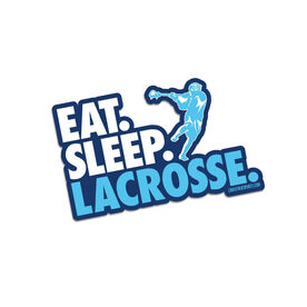 Guys Lacrosse Sticker - Eat Sleep Lacrosse