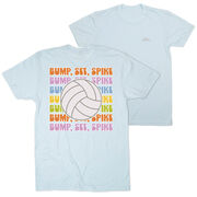 Volleyball Short Sleeve T-Shirt - Bump, Set, Spike (Back Design)