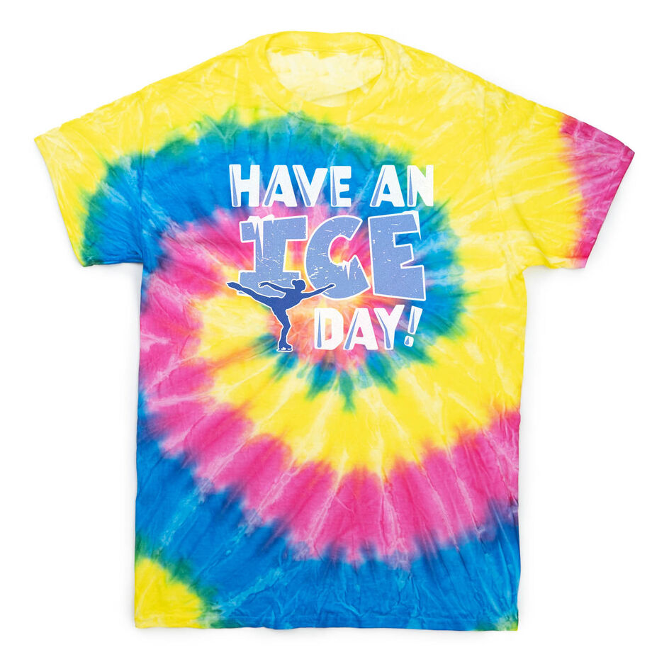 Figure Skating Short Sleeve T-Shirt - Have An Ice Day Tie Dye