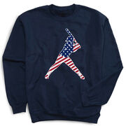 Softball Crewneck Sweatshirt - Softball Stars and Stripes Player