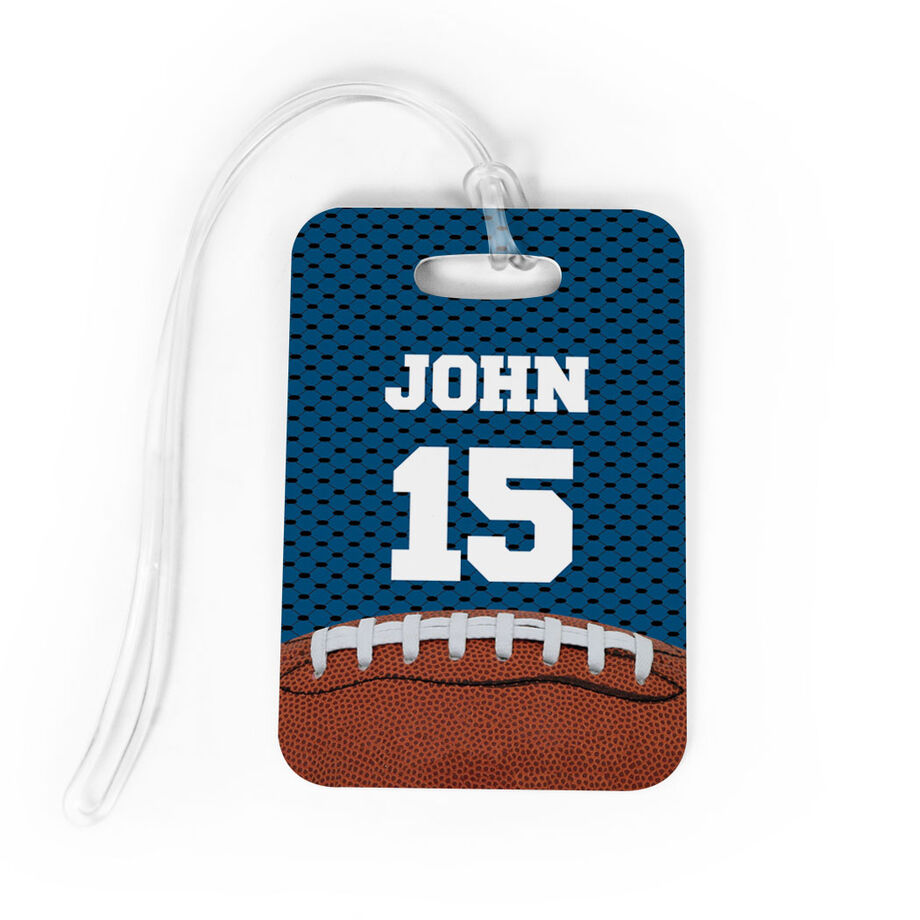 Football Bag/Luggage Tag - Personalized Football Image - Personalization Image