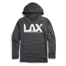 Guys Lacrosse Lightweight Hoodie - I'd Rather Lax