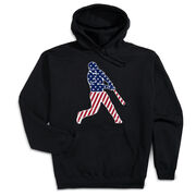 Baseball Hooded Sweatshirt - Baseball Stars and Stripes Player