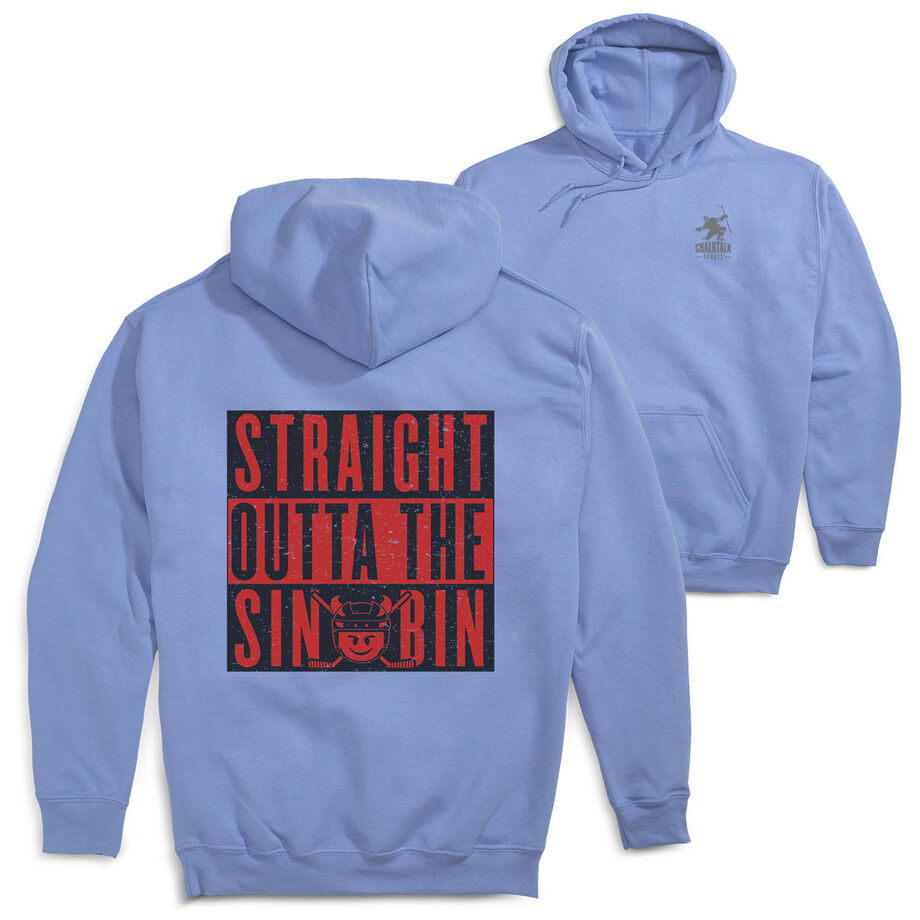 Hockey Hooded Sweatshirt - Straight Outta The Sin Bin (Back Design)