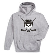 Hockey Hooded Sweatshirt - Hockey Helmet Skull