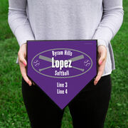 Softball Personalized Team Home Plate Plaque