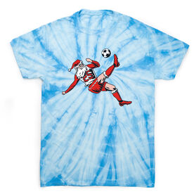 Soccer Short Sleeve T-Shirt - Soccer Santa Tie Dye