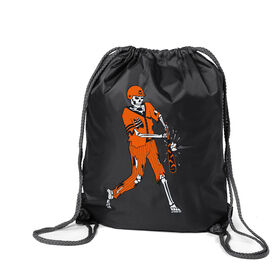 Baseball Drawstring Backpack - Home Run Zombie