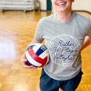 Volleyball Short Sleeve T-Shirt - I'd Rather Be Playing Volleyball