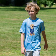 Baseball Short Sleeve Performance Tee - Dinger the Baseball Dog