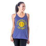 Softball Women's Everyday Tank Top - Rather Be Playing Softball Distressed