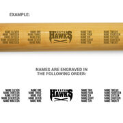 Engraved Mini Baseball Bat - Team Logo With Roster
