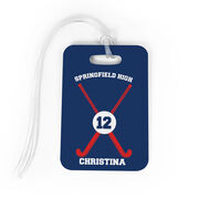 Field Hockey Bag/Luggage Tag - Personalized Team Crossed Sticks