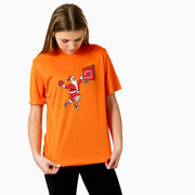 Basketball Short Sleeve Performance Tee - Slam Dunk Santa