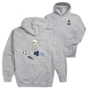 Soccer Hooded Sweatshirt - Skeleton Striker (Back Design)